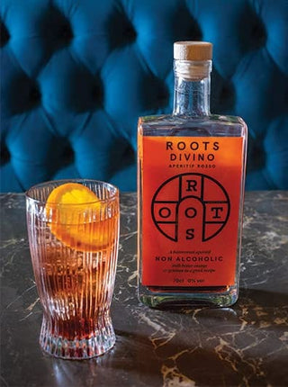 Roots Divino Rosso Non Alcoholic Vermouth | The only wine-based zero proof aperitif | Handcrafted with greek bitter oranges and wormwood | Low Cal | Made in Greece | 23.7fl oz (700ml)