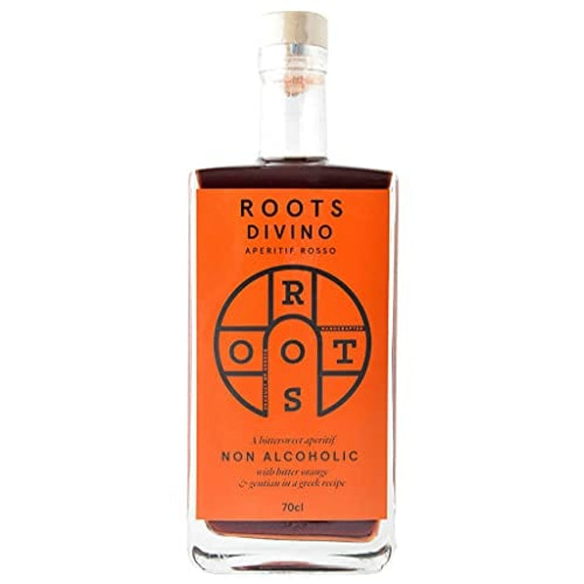 Roots Divino Rosso Non Alcoholic Vermouth | The only wine-based zero proof aperitif | Handcrafted with greek bitter oranges and wormwood | Low Cal | Made in Greece | 23.7fl oz (700ml)