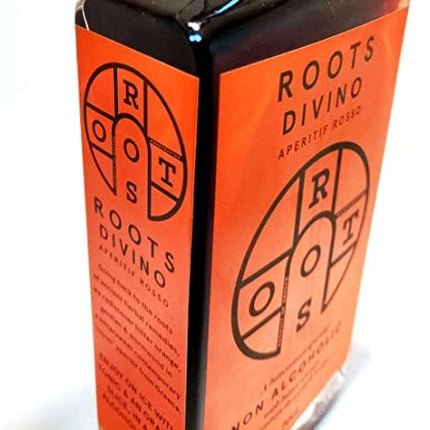 Roots Divino Rosso Non Alcoholic Vermouth | The only wine-based zero proof aperitif | Handcrafted with greek bitter oranges and wormwood | Low Cal | Made in Greece | 23.7fl oz (700ml)