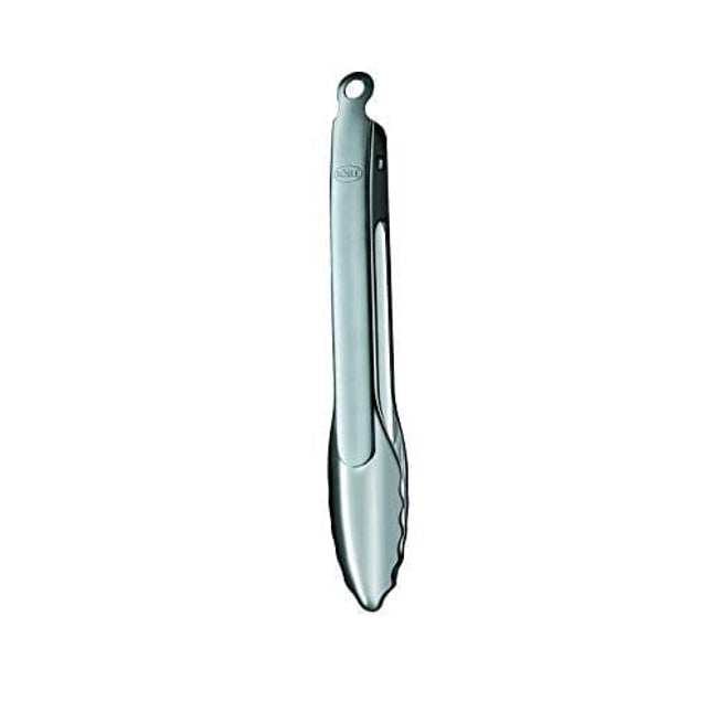 Rösle Stainless Steel 9-inch One-Handed Locking Tongs (12915)