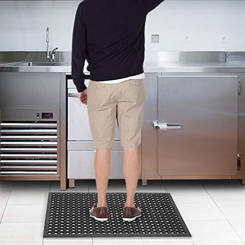 Envelor Anti Fatigue Rubber Floor Mat Non-Slip Restaurant Kitchen Mat for  Floors Bar Mat Drainage Door Mat Utility Garage Floor Mat for Home Outdoor