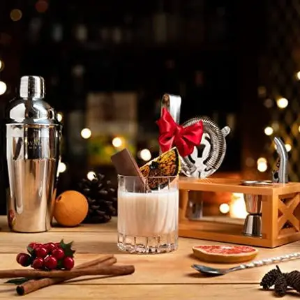 Bar Kit for Great Housewarming Gift for New Home Bar Tools - Mixology Bartender Kit Bar Accessories - Bartending kit | Bar Set Cocktail Shaker Set for the Home with Cocktail Kit Cards - Bartender Set