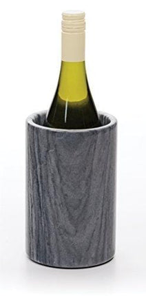 RSVP International GRY-6 Grey Marble Cooler, 4.5" x 7" | Use with Champagne, Wine, Beer, Kitchen Tools & More | Keeps Drinks Cold in Elegance, One Size