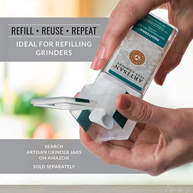 SaltWorks Mediterra Mediterranean Sea Salt, Coarse Grain, Artisan Pour Spout Pouch, 16 Ounce