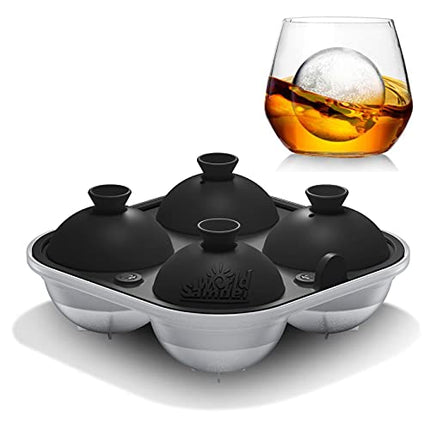 Samuelworld Large Sphere Ice Tray Mold Whiskey Big Ice Maker 2.5 Inch Ice Ball for Cocktail and Scotch