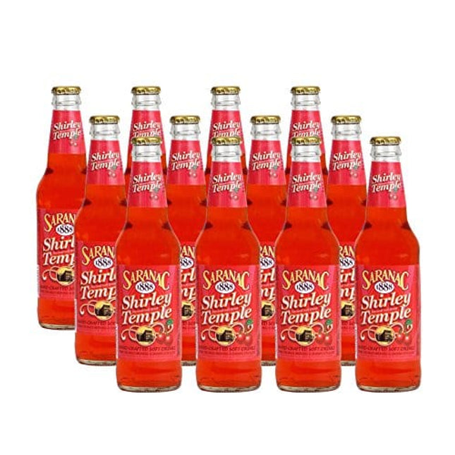 Saranac Shirley Temple Soda Pop - 12 Ounce Bottles - 12 Pack