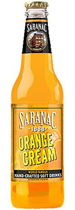 Saranac World Famous Hand-Crafted Orange Cream Soda Soft Drink, 12 oz Glass Bottles (24 Pack)