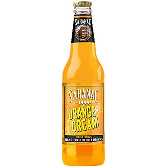 Saranac World Famous Hand-Crafted Orange Cream Soda Soft Drink, 12 oz Glass Bottles (24 Pack)