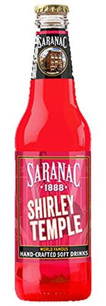 Saranac World Famous Hand-Crafted Shirley Temple Soda Soft Drink, 12 fl oz (24 Glass Bottles)