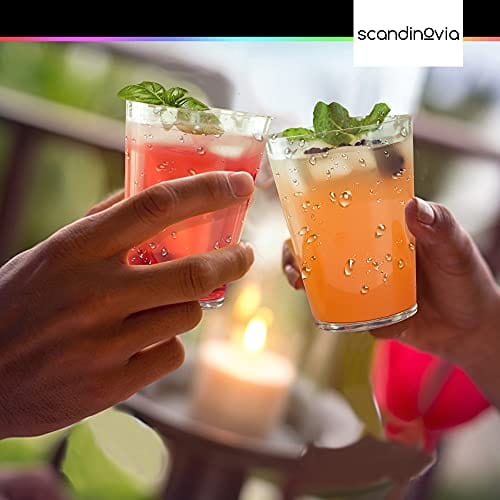 Scandinovia - 32 oz Drinking Glasses Tumbler (Set of 6) - BPA Free & Shatterproof Tritan Plastic Cups