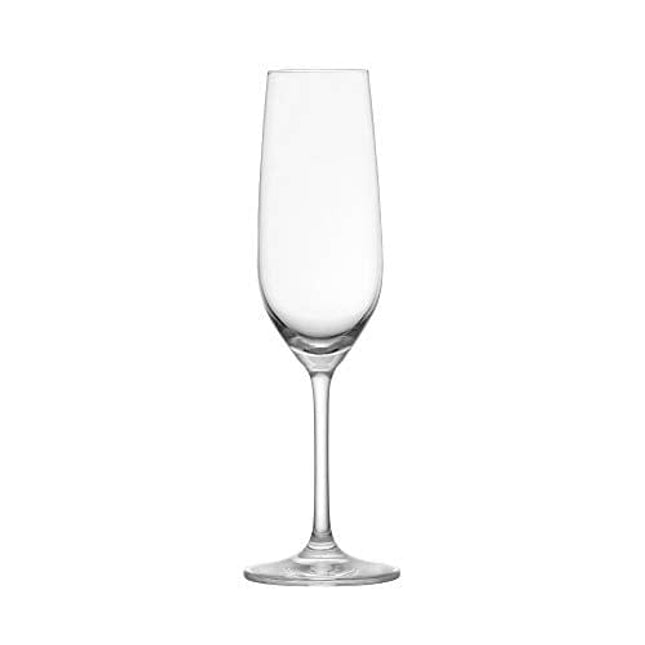 Schott Zwiesel Tritan Crystal Glass Forte Stemware Collection Champagne Flute with Effervescence Points, 7.7-Ounce, Set of 6