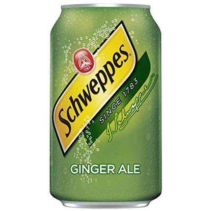 Schweppes Ginger Ale Soda, 12 Fl Oz Can (Pack of 18, Total of 216 Oz)