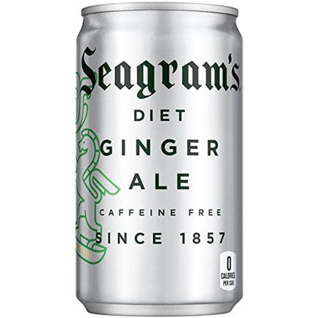 Seagram's Diet Ginger Ale, 7.5 Fl Oz Mini Can (Pack of 18, Total of 135 Oz)