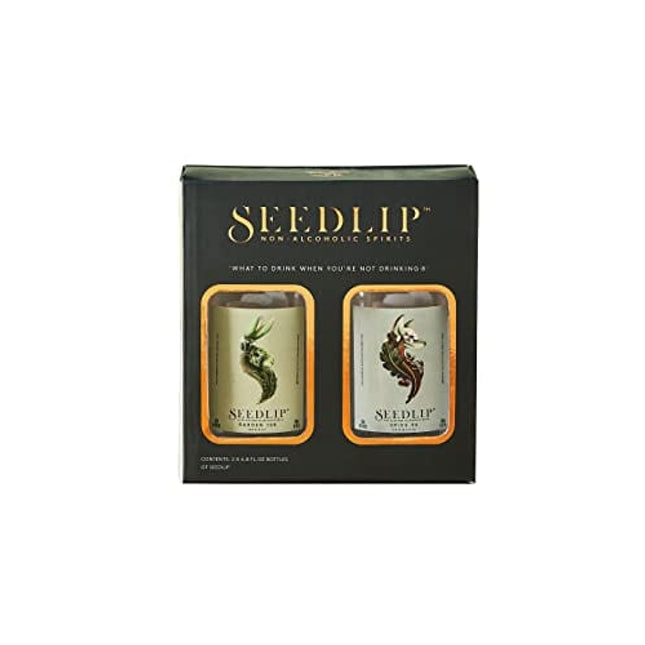 Seedlip Gift Box - Non-alcoholic Spirit | Garden 108 & Spice 94 | Herbal & Aromatic Flavour | Gifting Set | 2 x 20cl