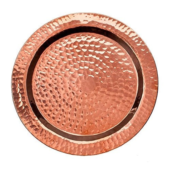 Sertodo Copper, Round Napa Bottle Coaster, Hand Hammered 100% Pure Copper, 5.5 inch diameter, Single