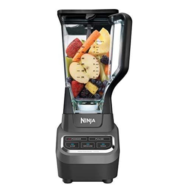 Ninja Professional 72 Oz Countertop Blender with 1000-Watt Base and Total Crushing Technology for Smoothies, Ice and Frozen Fruit (BL610), Black