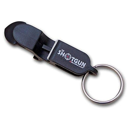 Drink Easy Shotgun Keychain All in One Bottle Opener & Shotgunner w/ Tap Popper