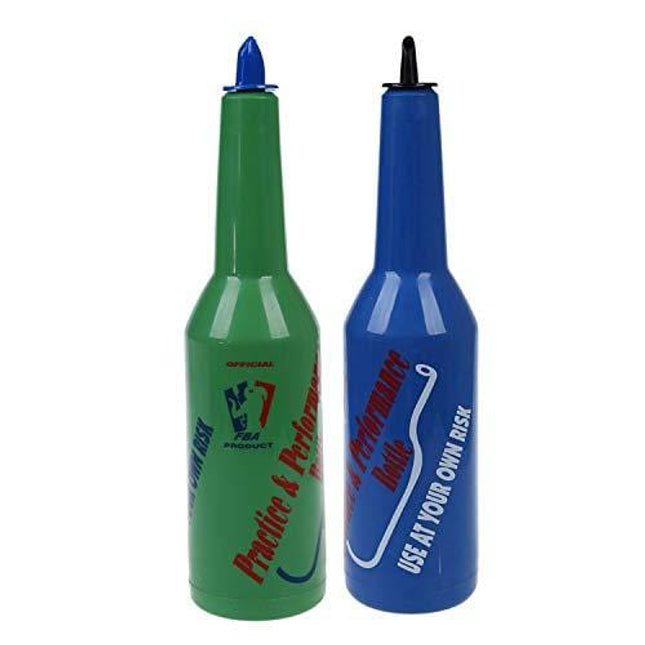Shumo 2 Pcs Flair Bartender Bartending Practice Bar Pub Bottle Wine Cocktail Shaker - Green & Blue