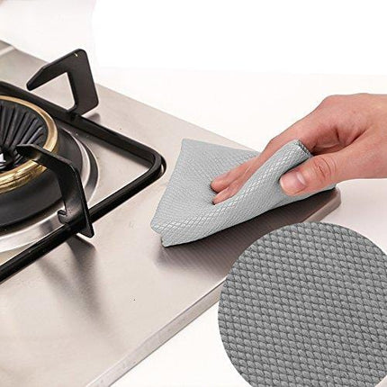 SINLAND Microfiber Cleaning Cloth for Stainless Steel Appliances Wine Glass Window Polishing Towels Grey 16Inch X 16Inch Pack of 6