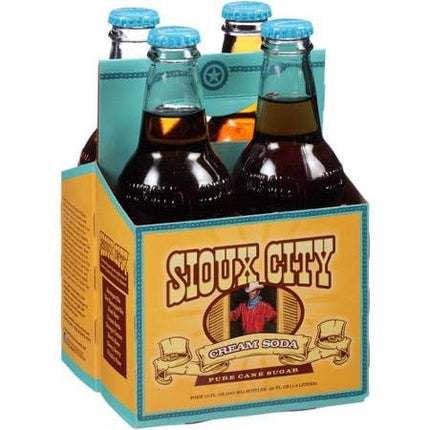 Sioux City Cream Soda, 4 count, 12 fl oz, (Pack of 6)