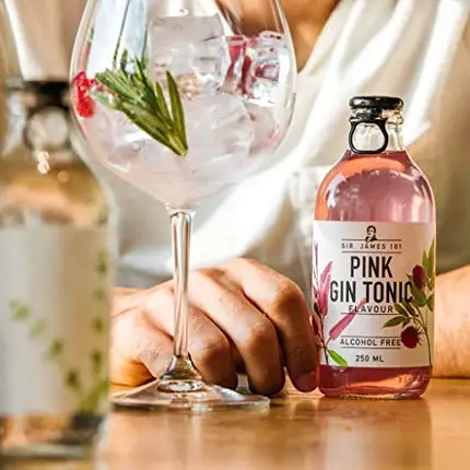 Sir. James 101 Pink Gin and Tonic | Alcohol-Free Beverage (12-Pack)