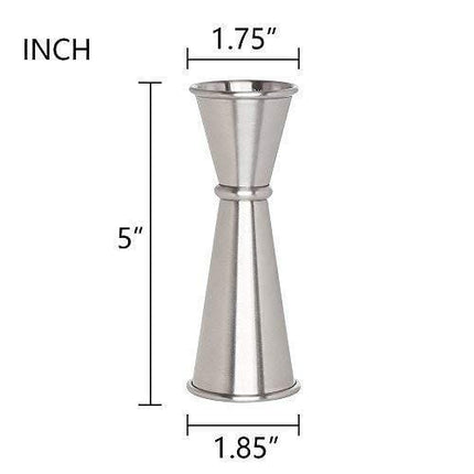 SKY FISH Japanese Style Jigger Stainless Steel Accurate Measurement for Double Cocktail Recipes Shaker Mug Measuring Glass 1oz / 2oz