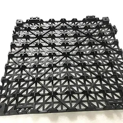 4pcs Modular Interlocking Cushion 11.5" x 11.5" Floor Tile Mat Mats Drain Pool Shower Home Indoor/Outdoor (Black)