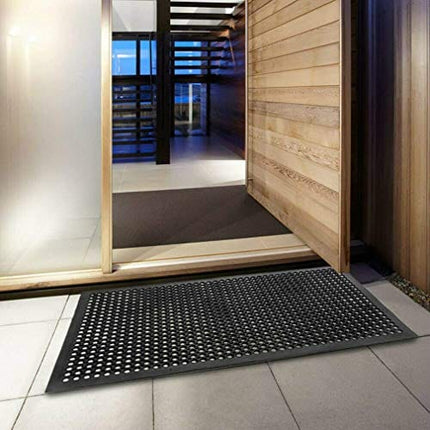 smabee Anti-Fatigue Rubber Floor Mat Non-Slip Heavy Duty Mats for Restaurant Kitchen Bar Bathroom Door(36"x60")