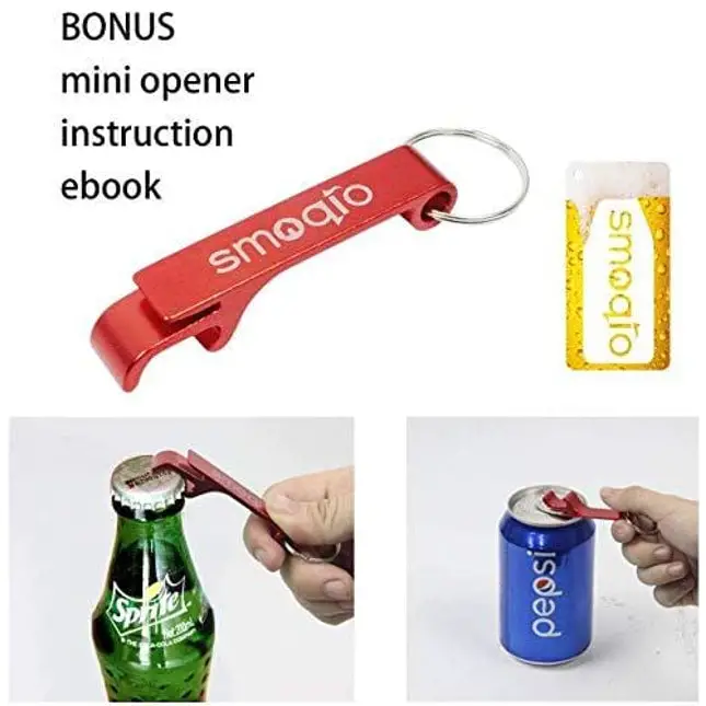 SMOQIO Beer Bong Funnel with Valve, Single Header, Bonus Bottle Opener, 1 Pack