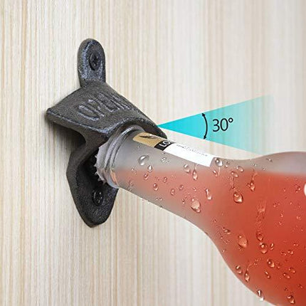 SMOQIO Wall Mounted Bottle Opener 1 pcs cast iron