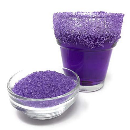 Snowy River Purple Cocktail Sugar - Kosher Certified Naturally Colored Purple Cocktail Rimmer (6oz Bottle, Medium Crystal)