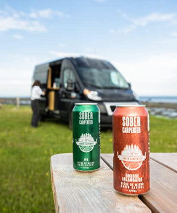 Sober Carpenter NA Craft Beer - India Pale Ale, IPA Non Alcoholic 12 pack /16 oz Cans of Low-Calorie, Award Winning, All Natural Ingredients for a Great Tasting Drink