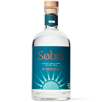Sobrii Non-Alcoholic Tequila, Familiar Tequila Taste and Heat, Zero Sugar, 750 ml