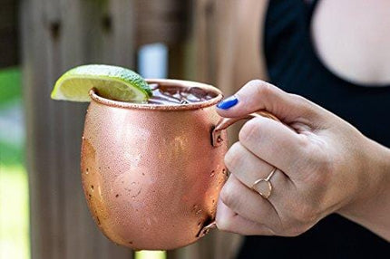 Solid Copper Moscow Mule Mug - 100% Pure Copper - Authentic Moscow Mule Mugs (16 oz Barrel)