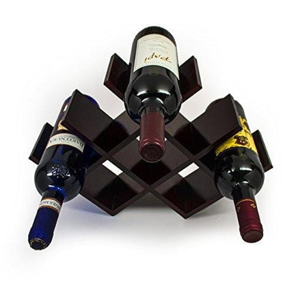 Sorbus Wine Rack Butterfly - Stores 8 Bottles of Wine - Sleek and Chic Looking - Minimal Assembly Required (Brown)