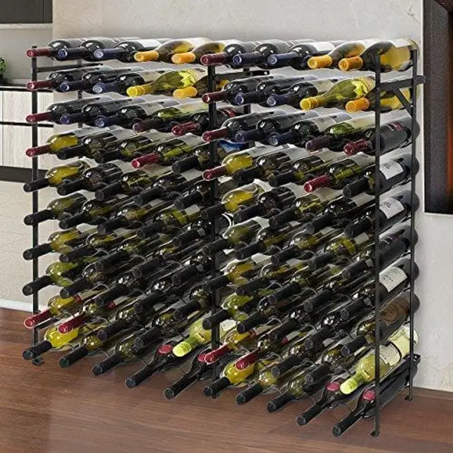 Sorbus Wine Rack Free Standing Floor Stand - Racks Hold 100 Bottles of Your Favorite Wine - Large Capacity Elegant Wine Storage for Any Bar, Wine Cellar, Kitchen, Dining Room, etc