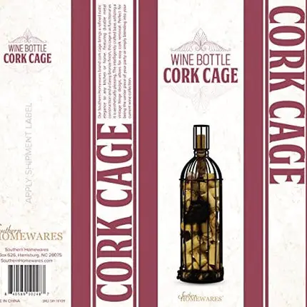 Southern Homewares Cork Corral Wine Bottle Grapevine Design