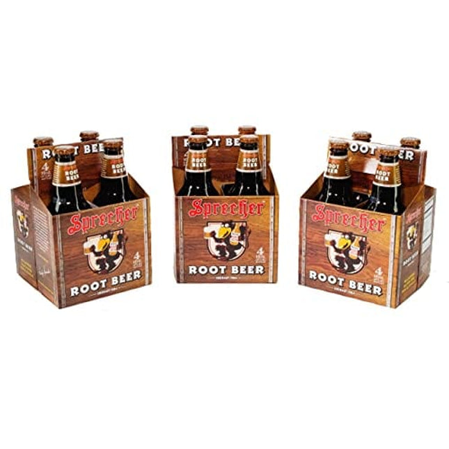 Sprecher Root Beer, Fire-Brewed Craft Soda, Glass Bottle, 16oz, 12 Pack