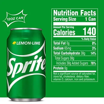 Sprite Lemon Lime Soda Soft Drinks, 12 fl oz, 12 Pack