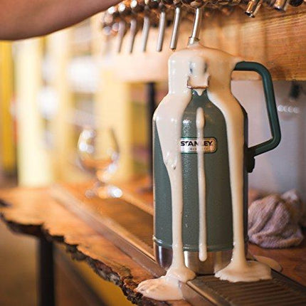 Stanley Classic Easy-Pour Growler 64oz, Insulated Growler Keeps Beer Cold & Carbonated made with Stainless Steel Interior, Durable Exterior Coating & Leak-Proof Lid, Easy to Carry Handle