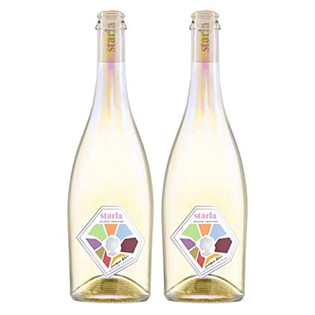 Starla Wines Non Alcoholic Sauvignon Blanc- Award winning, Full-Bodied, Botanically enhanced Sauvignon Blanc I 4 carbs, 1g Sugars, 20 Calories I Sauvignon Blanc and French Colombard blend, Light Crisp note of Rosemary and White Peach blossom [750ml, 2-pac