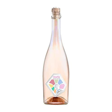 Starla Wines Non Alcoholic Sparkling Rose- Award winning, Full-Bodied, Botanically enhanced Sparkling Rose I 0 carbs, 0g Sugars, 5 Calories I Pinot Grigio, French Colombard and Pinot Noir, Gardenia and Strawberry Blossom Effervescence [750ml, 1 -pack]