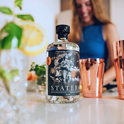 Statera - Non Alcoholic Gin With Electrolytes - Distilled With Gin Botanicals - Sugar Free & Calorie Free - Handcrafted for Delicious & Responsible Alcohol Free Cocktails - 26 Fl Oz