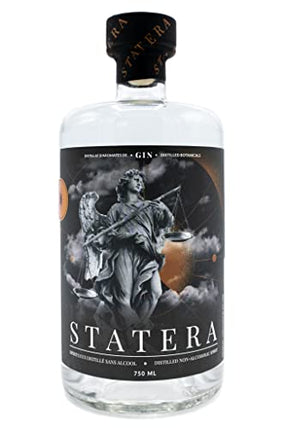 Statera - Non Alcoholic Gin With Electrolytes - Distilled With Gin Botanicals - Sugar Free & Calorie Free - Handcrafted for Delicious & Responsible Alcohol Free Cocktails - 26 Fl Oz