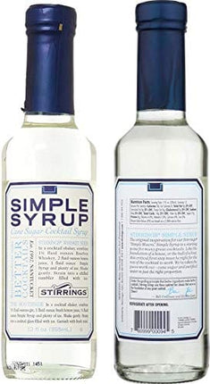 Stirrings Pure Cane Simple Syrup Cocktail Mixer - Excellent Flavoring for Coffee, Tea, and Baking | Pack of (3) | Pure, Natural, and Free of Harmful Preservatives