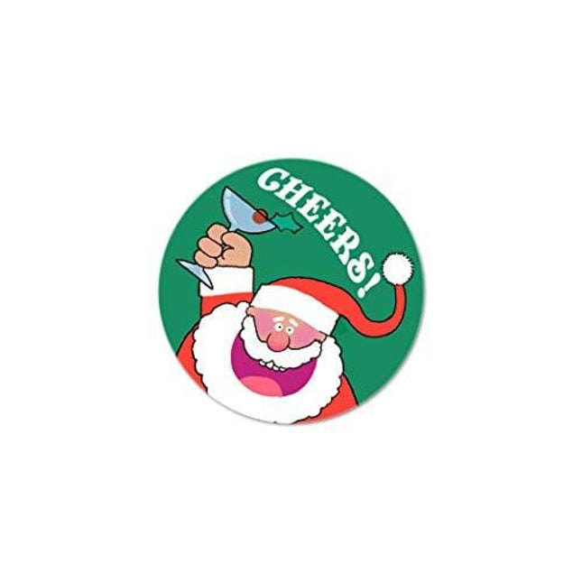 Stonehouse Collection Cheers Holiday Paper Drink Coaster - Christmas Party Round Coasters - Disposable, Recyclable- 25 Count Coaster Pack (Cheers)