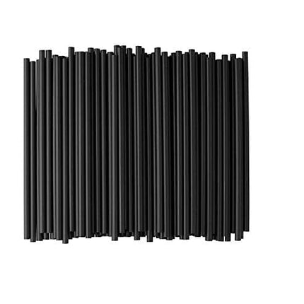 100 Black Biodegradable Paper Straws co-Friendly Biodegradable Drinking Straws Bulk for Party Supplies, Bridal/Baby Shower, Birthday, Mixed Drinks, Weddings, Restaurant, Food Service, Drink Stirrer