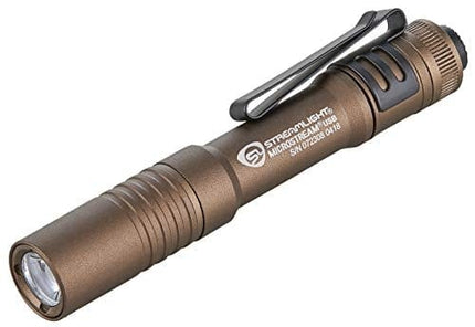Streamlight 66608 250 Lumen MicroStream USB Rechargeable Pocket Flashlight with 5" USB Cord Clamshell Packaging, Coyote