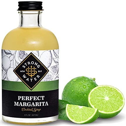 Strongwater Best Margarita Mix - Makes 8 Cocktails - Concentrated Margarita Drink Mix, Coin Style Premium Margarita Mixer, Made with Fresh Lime Juice & Orange Cointreau Extract - Just Add Tequila