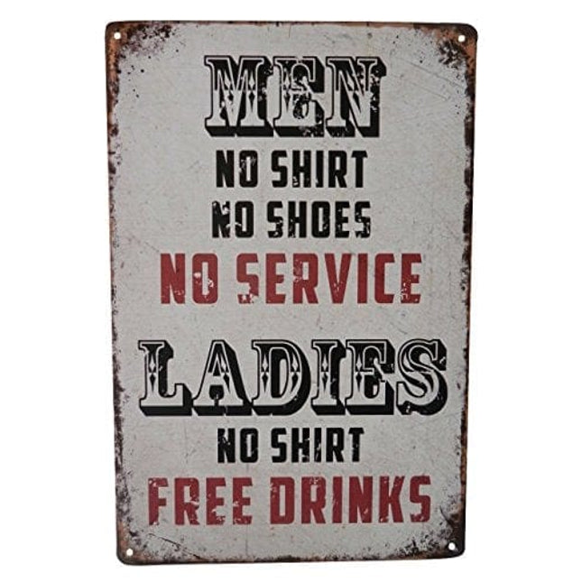 Strosportsandtech Beer Alcohol Free Drinks Funny Tin Sign Bar Pub Diner Cafe Wall Decor Home Decor Art Metal Poster Retro Vintage